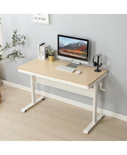 48x24" Standing Desk with Drawer, Adjustable Height - Ergonomic Home Office Workstation