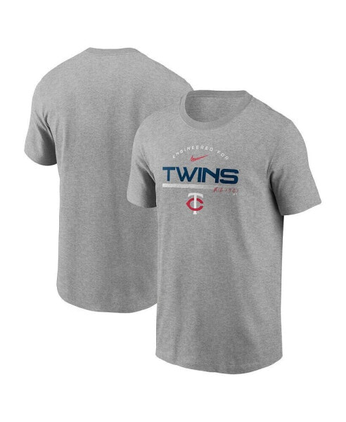 Men's Heather Gray Minnesota Twins Team Engineered Performance T-shirt