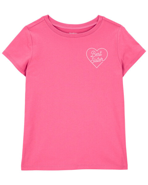 Kid Best Sister Graphic Tee L