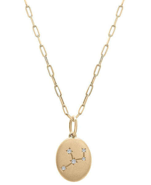 Wrapped diamond Virgo Constellation 18" Pendant Necklace (1/20 ct. tw) in 10k Yellow Gold, Created for Macy's