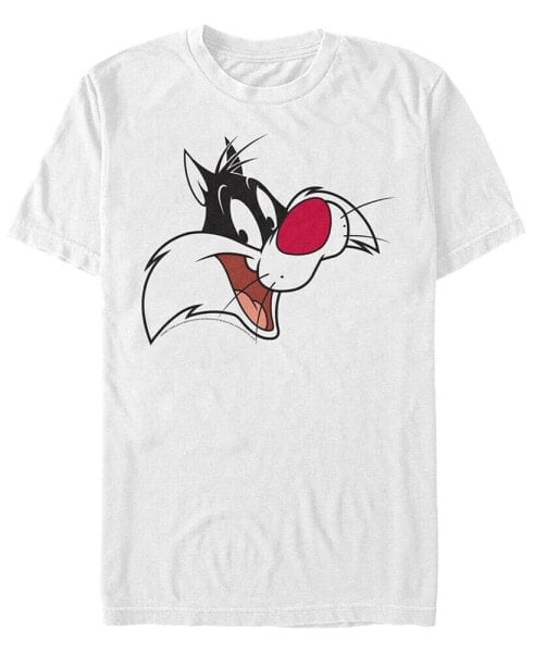 Looney Tunes Men's Sylvester Big Face Short Sleeve T-Shirt