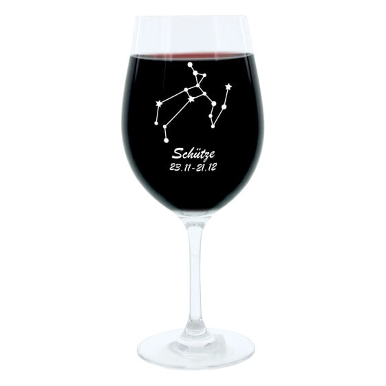 Gravur-Weinglas Sternbild Schütze