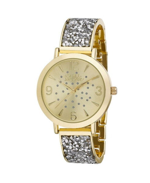 Часы и аксессуары Bob Mackie Женские наручные часы с золотистым легким сплавом и блеском, 36 мм