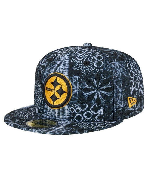 Men's Black Pittsburgh Steelers Shibori 59fifty Fitted Hat