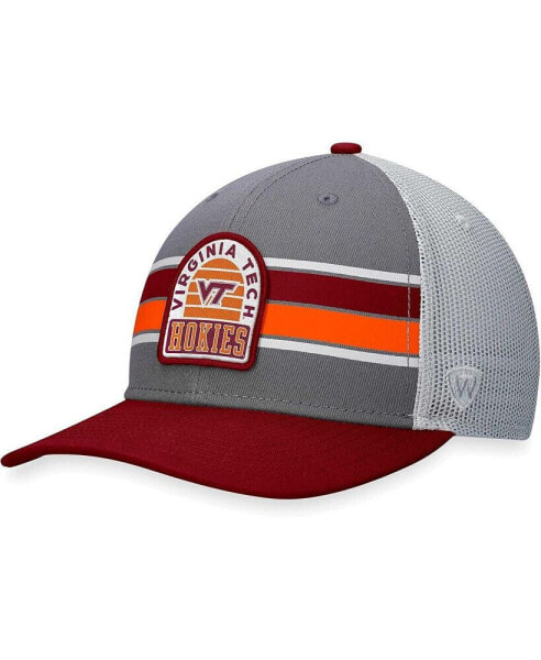 Men's Gray, Maroon Virginia Tech Hokies Aurora Trucker Adjustable Hat