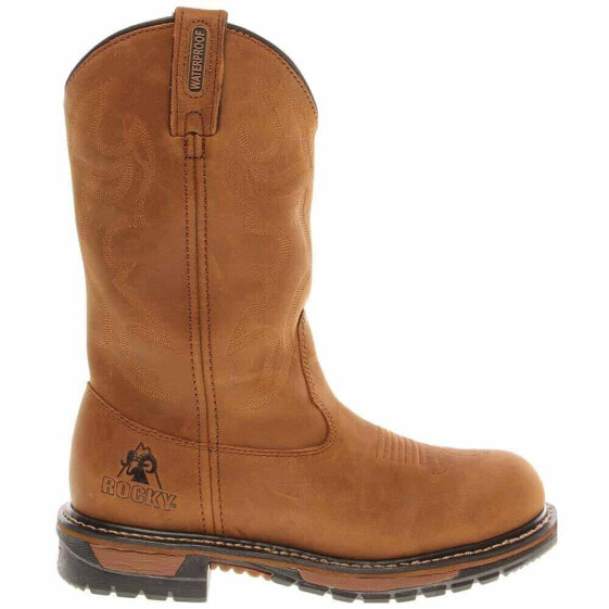 Rocky Original Ride Branson 11 Inch Steel Toe Waterproof Mens Brown Work Safety