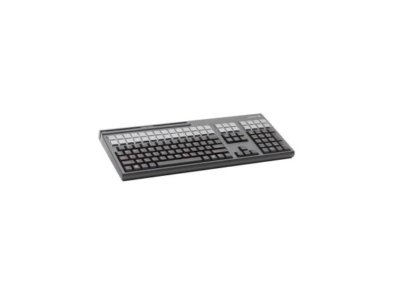 Cherry G86-71410 17" QWERTY USB Keyboard w/ 3-track Magnetic Stripe Reader, Blac