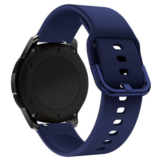 Uniwersalny silikonowy pasek do smartwatcha Silicone Strap TYS szer. 20mm ciemnoniebieski