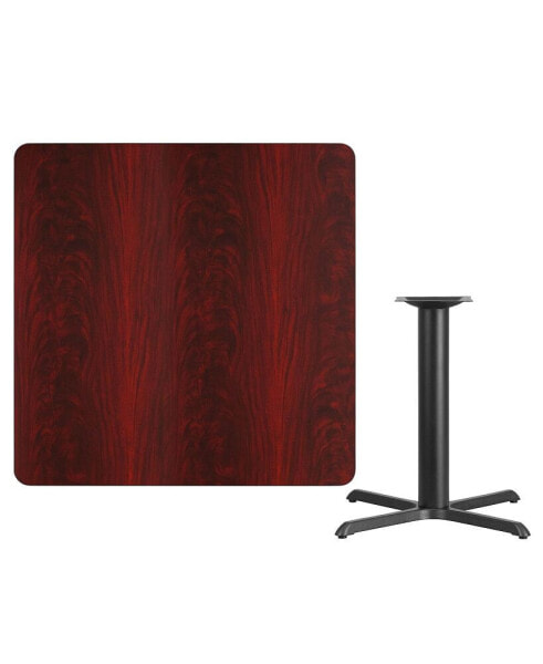 42" Square Laminate Table Top With 33"X33" Table Height Base