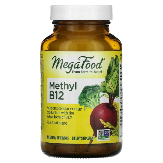 Витамины группы B MegaFood Methyl B12, 90 таблеток