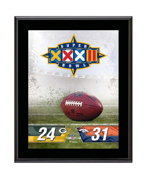 Denver Broncos vs. Green Bay Packers Super Bowl XXXII 10.5" x 13" Sublimated Plaque