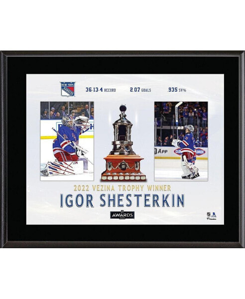 Igor Shesterkin New York Rangers 10.5'' x 13'' 2022 Vezina Trophy Winner Sublimated Plaque