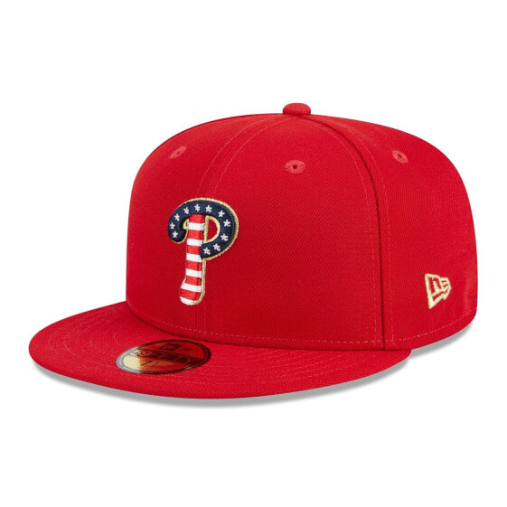 [60360518] MENS NEW ERA MLB PHILADELPHIA PHILLIES 5950 JULY 4TH FITTED - RED