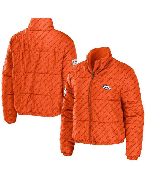 Women's Orange Denver Broncos Puffer Full-Zip Jacket