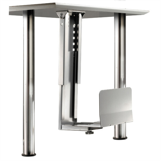ROLINE PC Holder - silver - Desk-mounted CPU holder - 30 kg - Silver - Steel