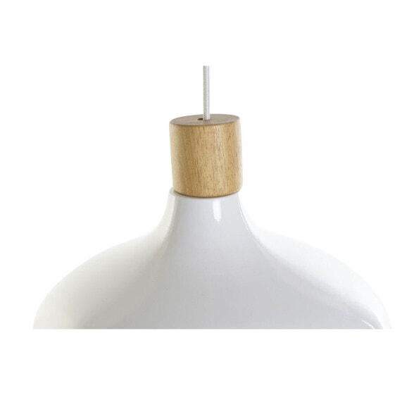 Бело-коричневый потолочный светильник DKD Home Decor 35,5 x 35,5 x 21 см из металла и сосны 50 Вт