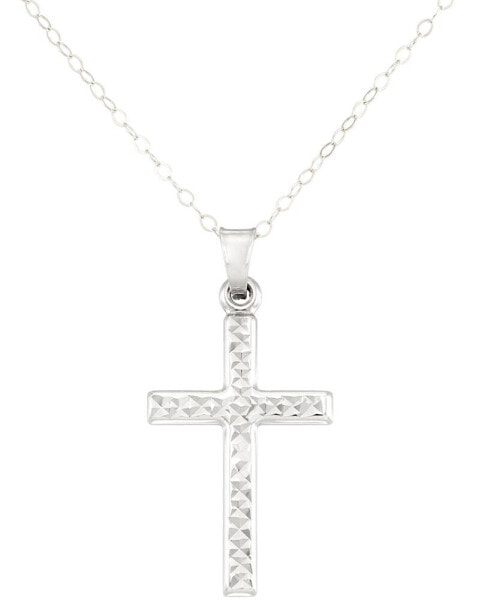 Macy's textured Cross 18" Pendant Necklace