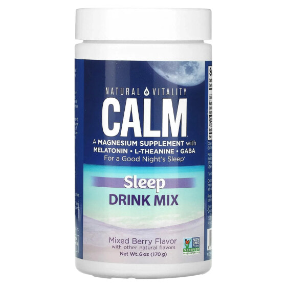 Витамин и минералы Магний Natural Vitality CALM, Drink Mix, Sleep, Mixed Berry, 6 унций (170 г)