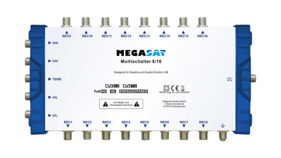 Megasat Multiswitch 5/16 - Multiswitch Satelliten-/terrestrisches Signal