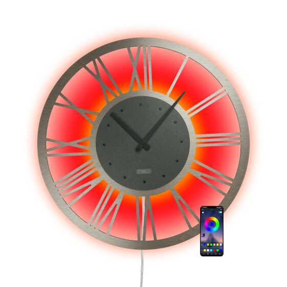 LED Wanduhr Vintage ALU 3D XL Ø50cm RGB