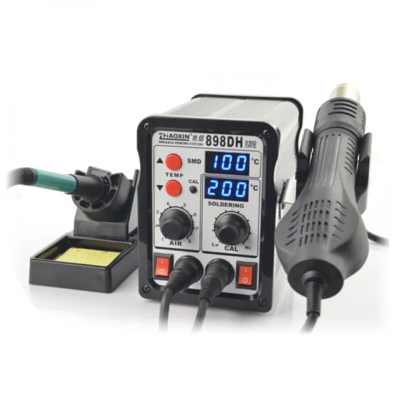 Soldering station 2in1 hotair and soldering tip Zhaoxin 898DH with fan in flask - 760W