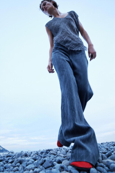 Zw collection striped trousers with side stripes