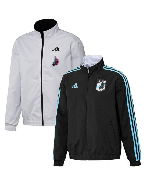 Куртка мужская adidas Миннесота Юнайтед FC 2023 On-Field Anthem Full-Zip Reversible Team черно-белая