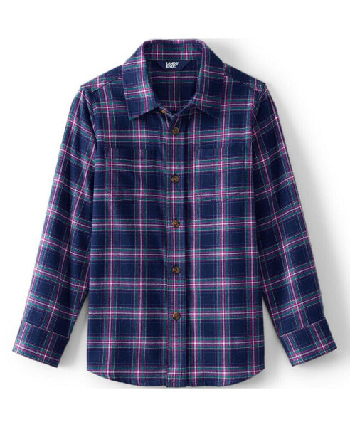 Girls Long Sleeve Flannel Shirt