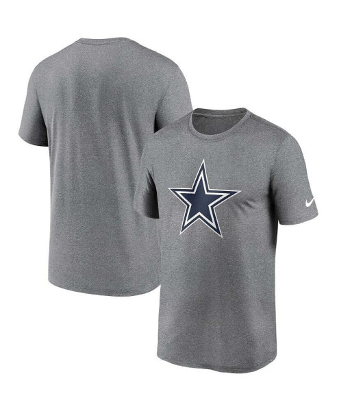 Men's Heather Charcoal Dallas Cowboys Legend Logo Performance T-shirt