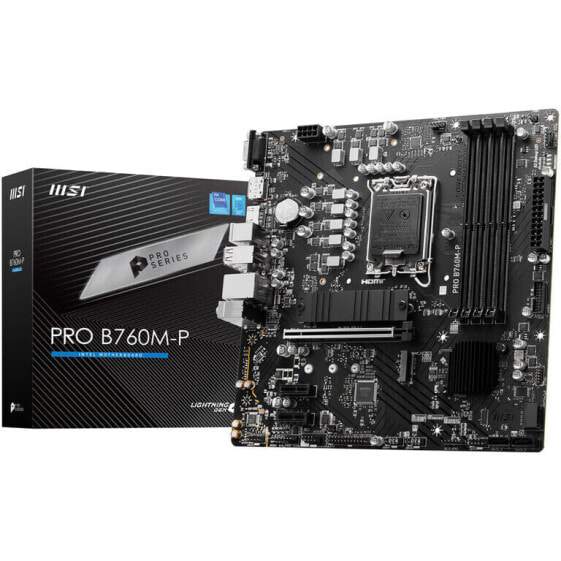 MSI Pro B760M-P, Sockel LGA 1700, Intel B760M, Micro-ATX - DDR5