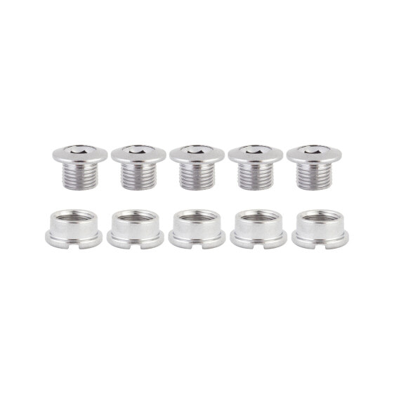 Origin8 Single-Ring Steel Chainring Bolts: CHAINRING BOLT SET OR8 SINGLE STL CP