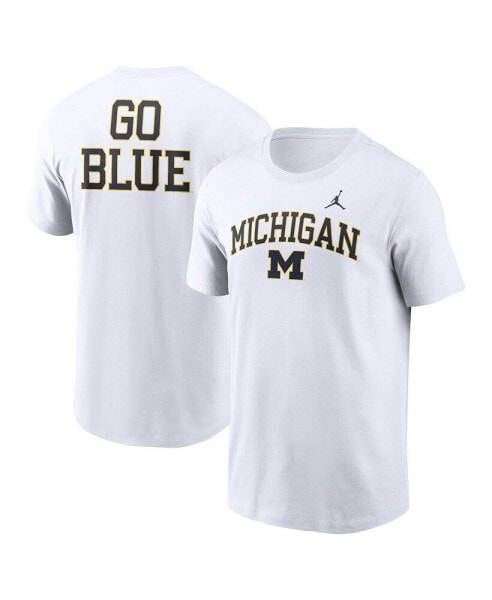 Men's White Michigan Wolverines Blitz 2-Hit T-Shirt