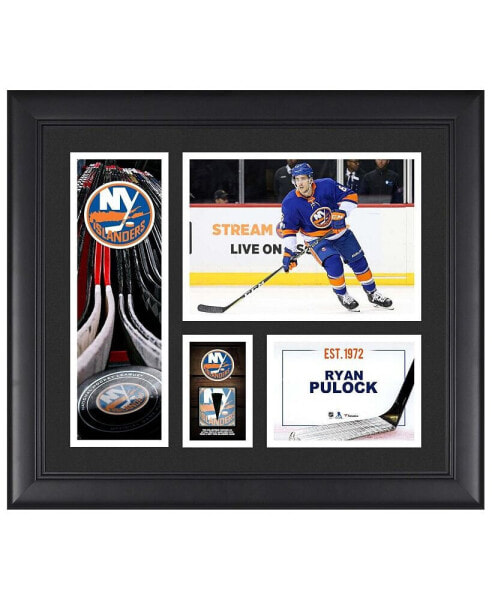 Ryan Pulock New York Islanders Framed 15" x 17" Player Collage with a Piece of Game-Used Puck