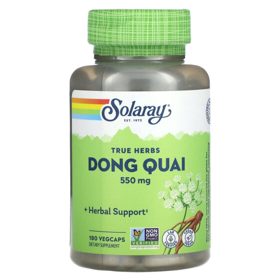 Травяные капсулы SOLARAY True Herbs, Dong Quai 550 мг, 180 шт.