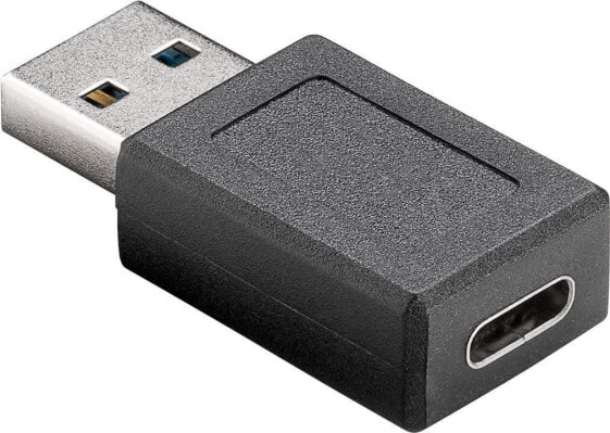 Wentronic Goobay USB 3.0 to USB-C SuperSpeed Adapter, Black, USB C, USB A, Black