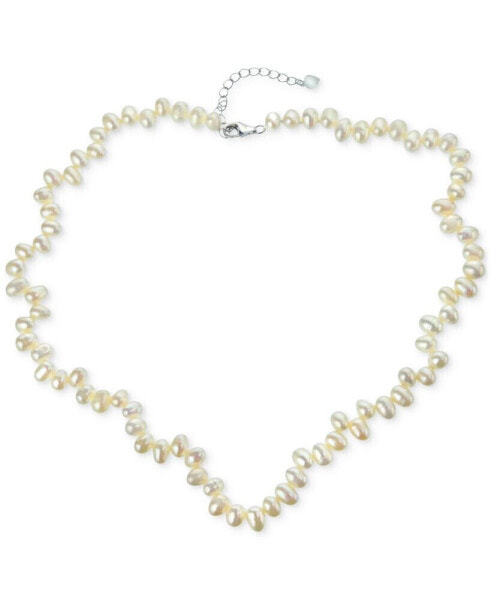 Freshwater Oval Pearl (5-6mm) Collar Necklace, 16" + 2" extender