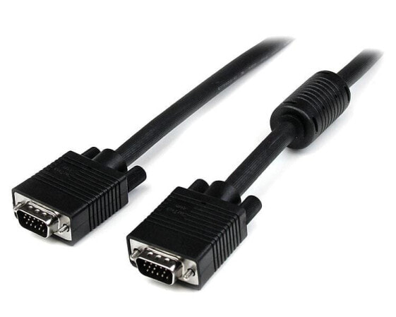 StarTech.com 20m Coax High Resolution Monitor VGA Cable - HD15 M/M - 20 m - VGA (D-Sub) - VGA (D-Sub) - Male - Male - Black