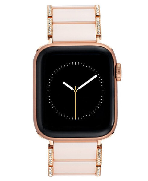 Women's Blush Ceramic and Crystals Bracelet Compatible with 38/40/41mm Apple Watch