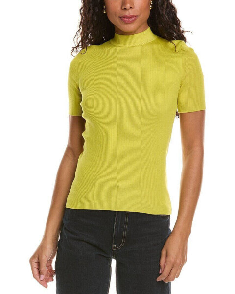 Oscar De La Renta Silk-Blend Rib T-Shirt Women's Green Xs