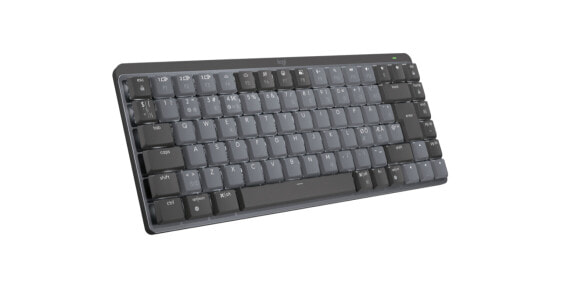 Logitech MX Mechanical Mini Minimalist Wireless Illuminated Keyboard - Tenkeyless (80 - 87%) - RF Wireless + Bluetooth - Mechanical - QWERTY - LED - Graphite - Grey
