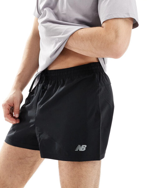 New Balance performance 3 inch shorts in black