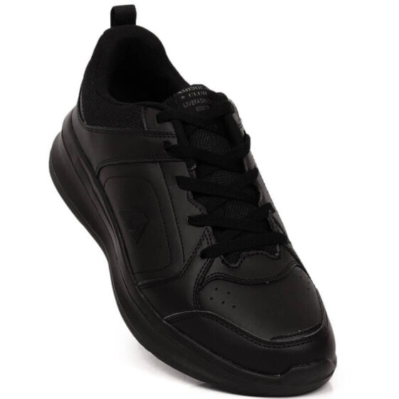 American Club M AM923 black leather sports shoes