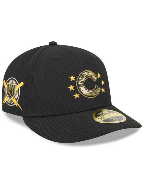 Бейсболка с плоским козырьком New Era Chicago Cubs 2024 День Вооруженных Сил 59FIFTY для мужчин