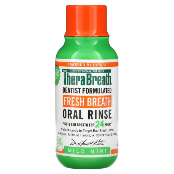 Освежающий полоскание для полости рта TheraBreath Fresh Breath Oral Rinse, укрепляющий с ароматом ледяной мяты, 88.7 мл