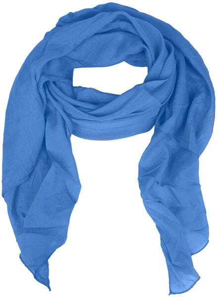 Zwillingsherz Silk Scarf for Women and Girls, Plain, Elegant Accessory, Cotton, Silk Scarf / Neckerchief / Shoulder Scarf or Can Be Used as a Wrap