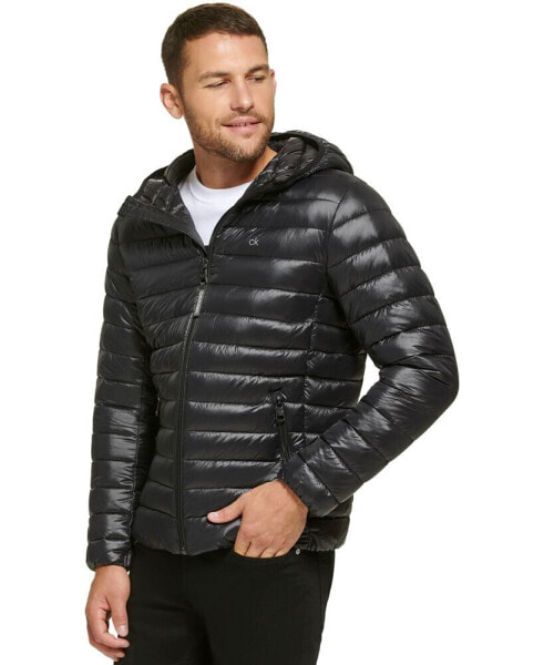 Men's Hooded & Quilted Packable Jacket