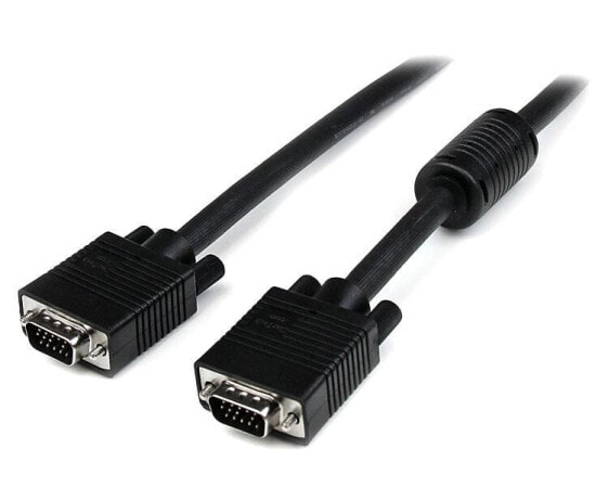 StarTech.com 15m Coax High Resolution Monitor VGA Cable - HD15 M/M - 15 m - VGA (D-Sub) - VGA (D-Sub) - Male - Male - Black