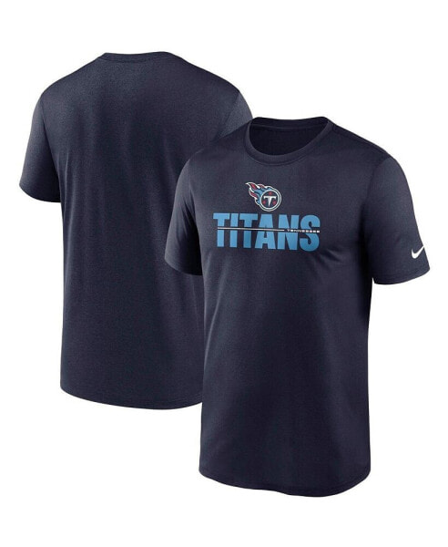 Men's Navy Tennessee Titans Legend Microtype Performance T-shirt