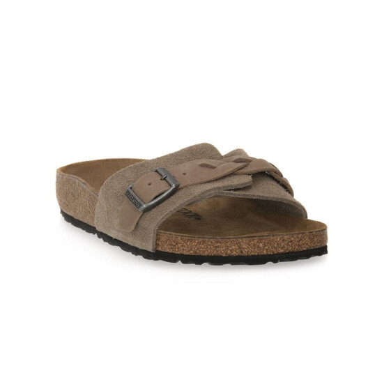 Шлепанцы Birkenstock Oita Плетеный бежевый замш Calz S