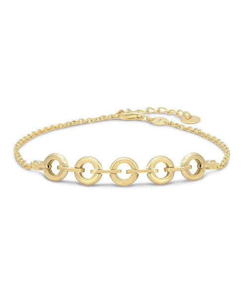 Cable Link Chain Bracelet in 14K Gold, 6.5 in adj to 7.5 in, approx. 3.5 grams